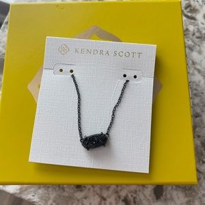 Kendra Scott Black Drusy Ever Necklace